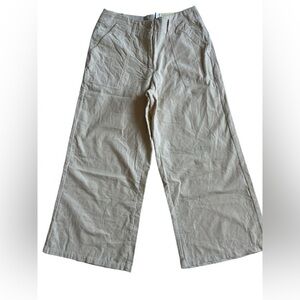 NWT Max Studio Tan Wide Leg Pants Lightweight Casual Corduroy